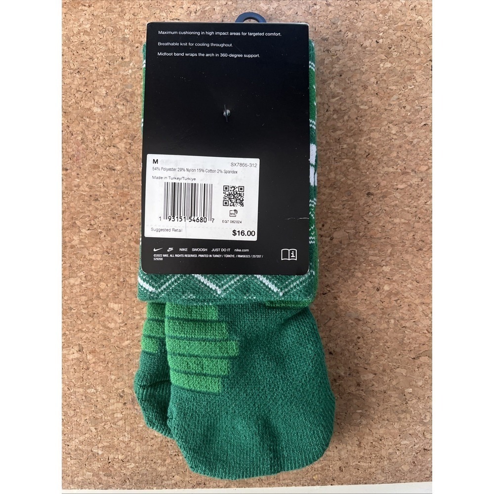 Nike Elite Crew Socks Santa 1 Pair Size Mens 6-8; Wmns 6-10; Youth 5Y-7Y - Picture 3 of 8